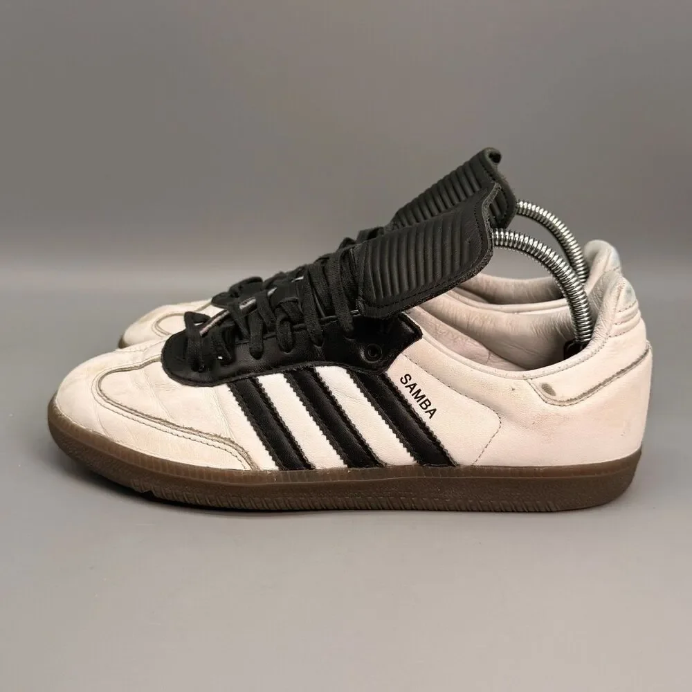 Adidas Samba Men's 8 Cloud White Leather Low Top Athletic Running Sneakers Shoes